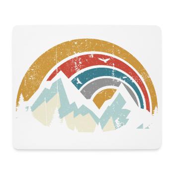 Retro Mountain Sunset Arc - Mouse Pad (horizontal) - white - Front