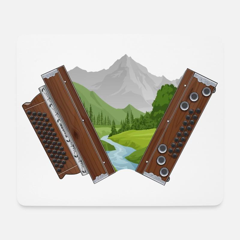 Accordéon de Styrie Gebirgsbach | Ziach ON ! - Tapis de souris (format paysage) - blanc