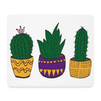 Cacti colorful in Mexican style - Mouse Pad (horizontal) - white - Front