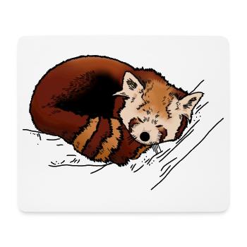 Red panda - Mouse Pad (horizontal) - white - Front