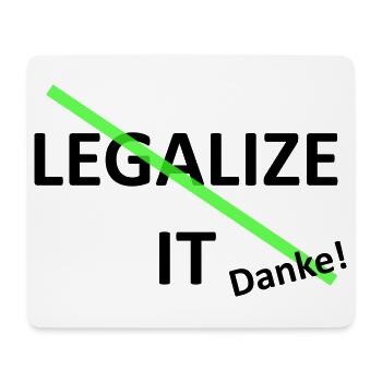 Legalize it weed Marihuana - Mousepad (Querformat) - Weiß - Vorne