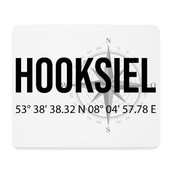 Koordinaten Hooksiel - Mousepad (Querformat) - Weiß - Vorne
