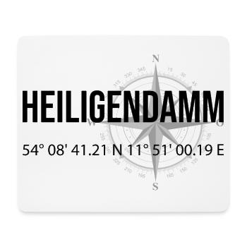 Koordinaten Heiligendamm - Mousepad (Querformat) - Weiß - Vorne