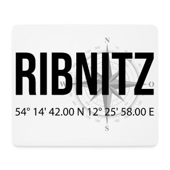 Koordinaten Ribnitz - Mousepad (Querformat) - Weiß - Vorne