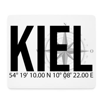 Koordinaten Kiel - Mousepad (Querformat) - Weiß - Vorne