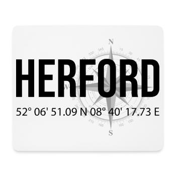 Koordinaten Herford - Mousepad (Querformat) - Weiß - Vorne
