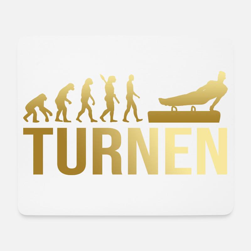 Evolution Turnen - Mousepad (Querformat) - Weiß