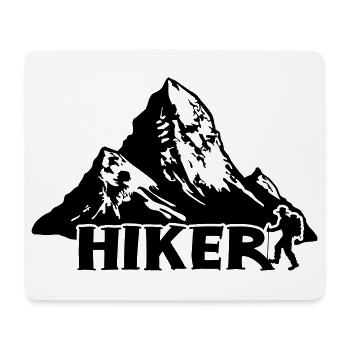Hiker - Mountain Hike [Black] - Mouse Pad (horizontal) - white - Front
