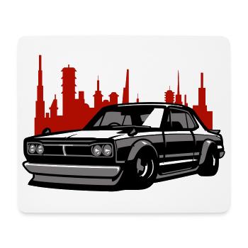 Lowrider Skyline Silhouette - Mousepad (Querformat) - Weiß - Vorne