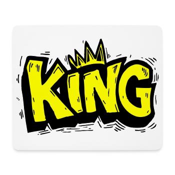 Lettrage King Graffiti - Tapis de souris (format paysage) - blanc - Devant