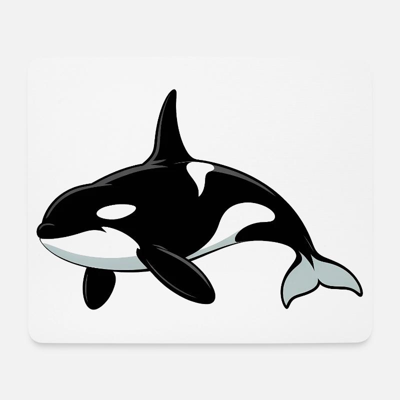 Orca Meerestier-Liebhaber - Mousepad (Querformat) - Weiß