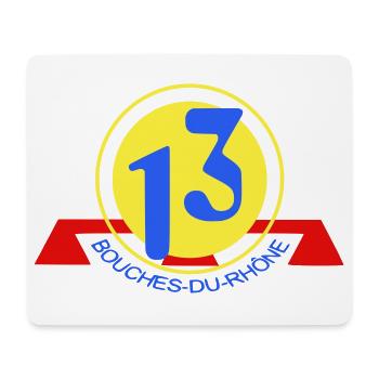 Logo 13 Bouches-du-Rhône - Mousepad (Querformat) - Weiß - Vorne