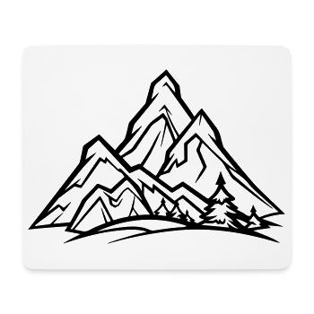 Berge - Mousepad (Querformat) - Weiß - Vorne