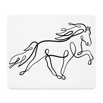 Une phrase islandaise de cheval en tölt - Tapis de souris (format paysage) - blanc - Devant