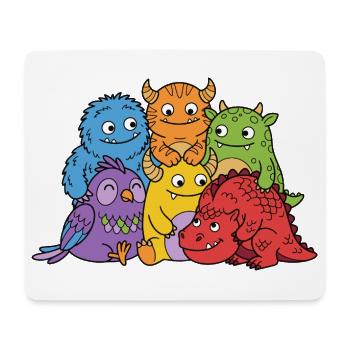 Monstres mignons - Tapis de souris (format paysage) - blanc - Devant