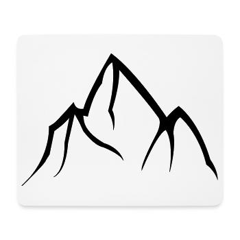 Berge - Mousepad (Querformat) - Weiß - Vorne