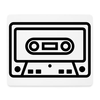 Kassette - Mousepad (Querformat) - Weiß - Vorne