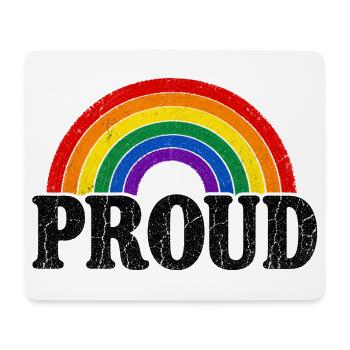 Proud Regenbogen Vintage Cap Shirt Sticker Kissen - Mousepad (Querformat) - Weiß - Vorne