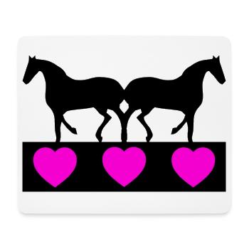 horses - Mouse Pad (horizontal) - white - Front