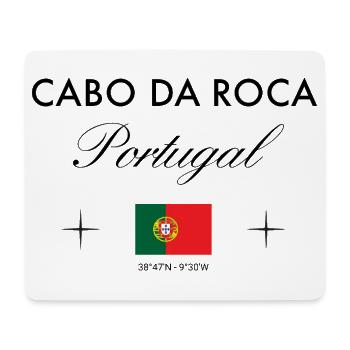 Cabo da Roca Portugal Koordinaten Reise Souvenir - Mousepad (Querformat) - Weiß - Vorne