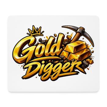 Gold Digger Gloss Motif - Tapis de souris (format paysage) - blanc - Devant