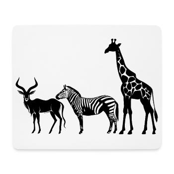 Afrika Safaritour Tiere Africa Urlaub Natur - Mousepad (Querformat) - Weiß - Vorne