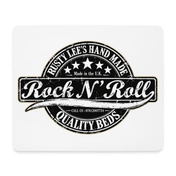 RUSTY LEES HANDGEMACHT | Rock 'n' Roll - Mousepad (Querformat) - Weiß - Vorne