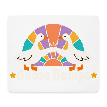 Retro Sunburst Gänse lustige Gänsehaut - Mousepad (Querformat) - Weiß - Vorne