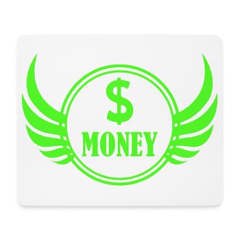 Winged Money Neon - Mousepad (Querformat) - Weiß - Vorne