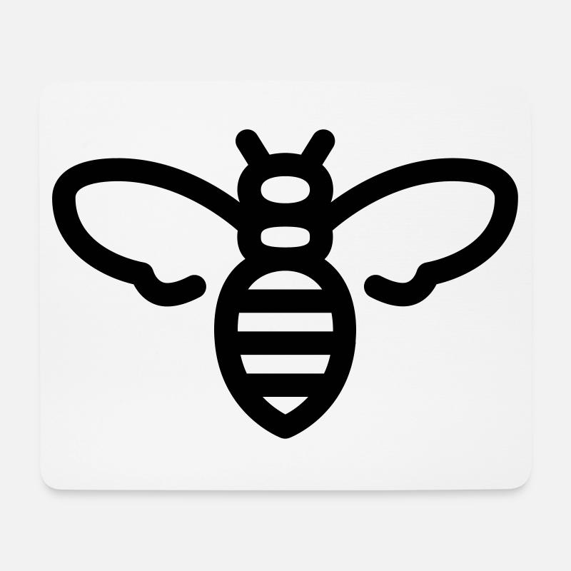 Biene - Mousepad (Querformat) - Weiß