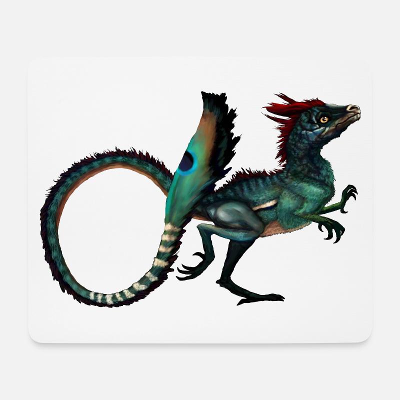 Dinosaurier - Mousepad (Querformat) - Weiß
