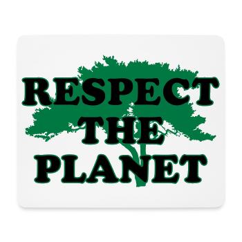 Respectons la planète - Tapis de souris (format paysage) - blanc - Devant