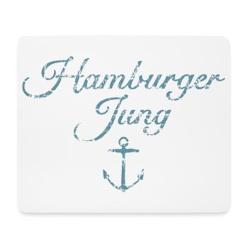 Hamburger Jung (Vintage Hellblau) Hamburg Anker - Mousepad (Querformat) - Weiß - Vorne