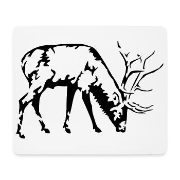 deer - Mouse Pad (horizontal) - white - Front