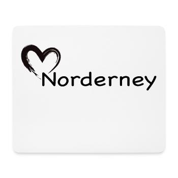 Ein Herz für Norderney - Mousepad (Querformat) - Weiß - Vorne
