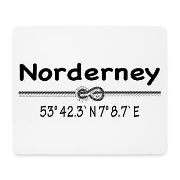 Coordonnées Norderney - Tapis de souris (format paysage) - blanc - Devant