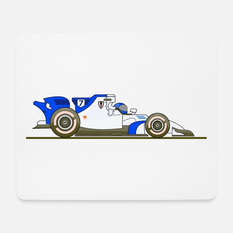 Voiture, course, voitures de course, Racing - Tapis de souris (format paysage) - blanc