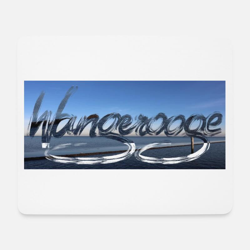 Wangerooge Wasserreflexionen - Mousepad (Querformat) - Weiß