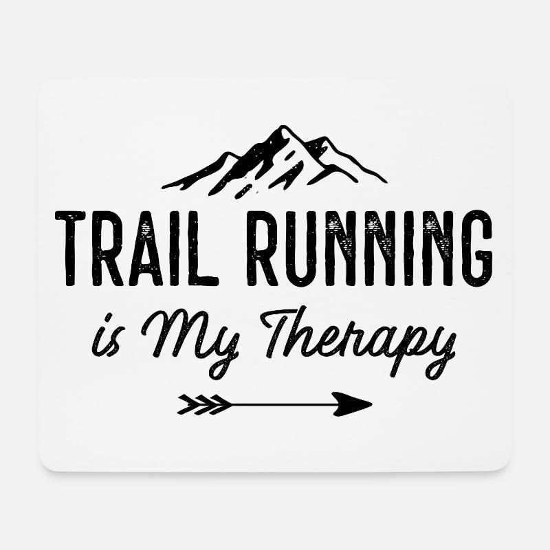 Ultra Running ist meine Therapie - Mousepad (Querformat) - Weiß