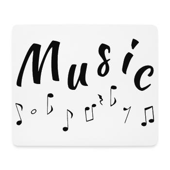 Schriftzug music, beste musiksprüche, musiker - Mousepad (Querformat) - Weiß - Vorne