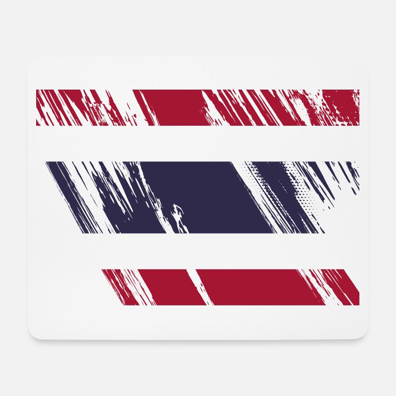 Thailand Flagge - Mousepad (Querformat) - Weiß