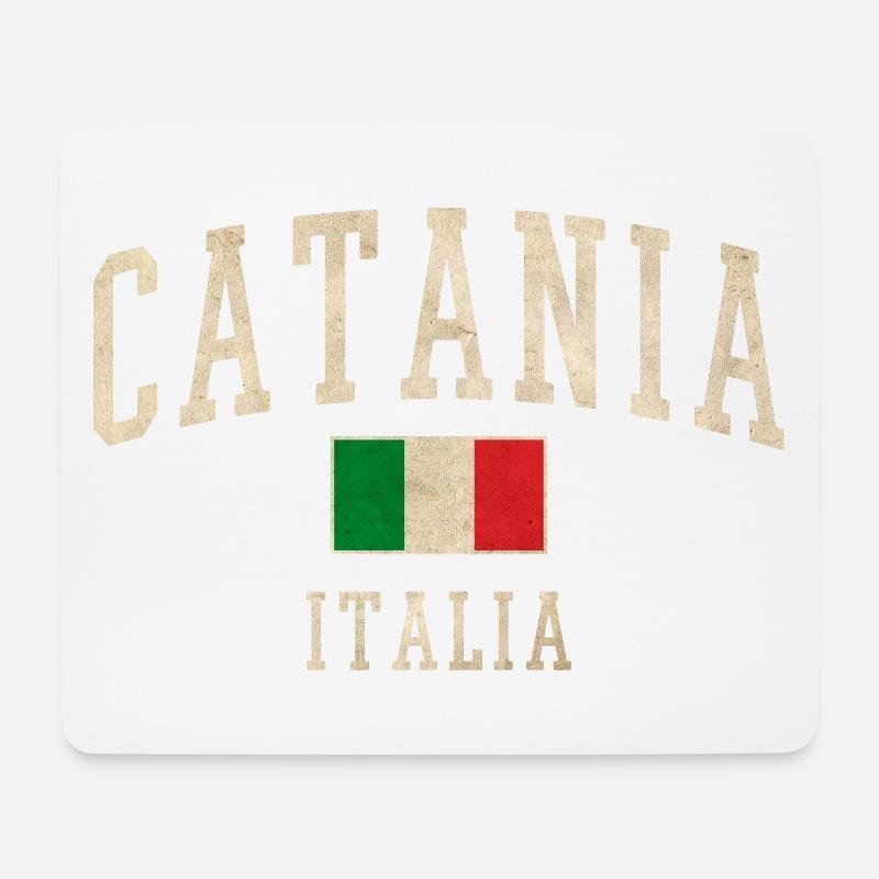 Catania Italia Vintage Logo - Mousepad (Querformat) - Weiß