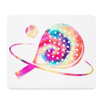 Padel Tennis Bunt - Mousepad (Querformat) - Weiß - Vorne