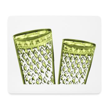 Ribbed for apple wine Ebbelwoi Äppler - Mouse Pad (horizontal) - white - Front