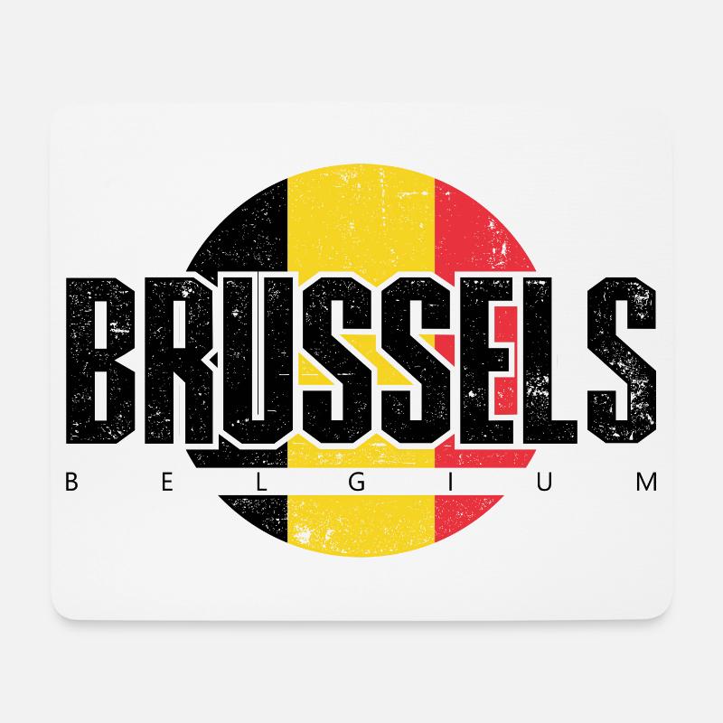 Geometrisches Sonnenuntergangs-Emblem - Mousepad (Querformat) - Weiß