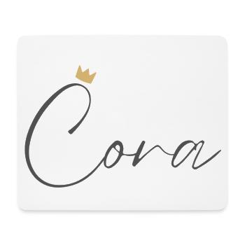 Prinzessin Cora Crown Hemd – Name mit Buchstabe C - Mousepad (Querformat) - Weiß - Vorne