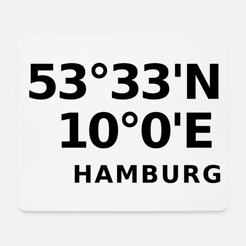 Hamburg - Mousepad (Querformat) - Weiß