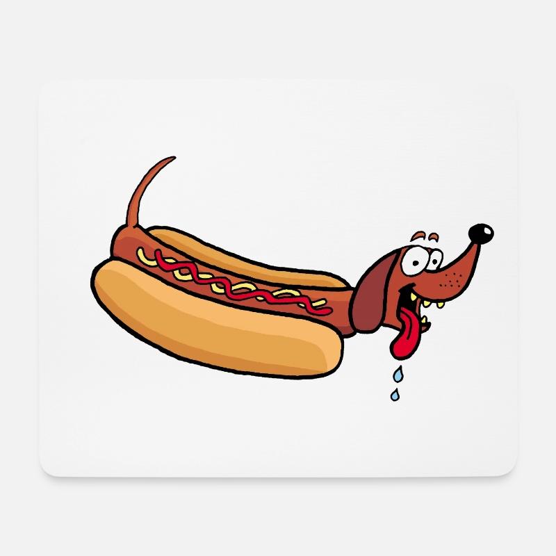 Hot Dog - Mousepad (Querformat) - Weiß