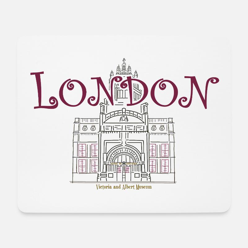 London, Kensington, Kunstmuseum, Handzeichnung - Mousepad (Querformat) - Weiß