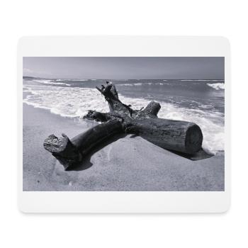 Tree branch, sea panorama, marine nature - Mouse Pad (horizontal) - white - Front